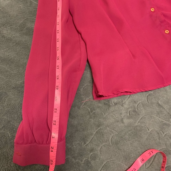 VINTAGE Ms. Paquette | Ruffle Collar Puff Shoulder Long Sleeve Button Up | L - Picture 7 of 11